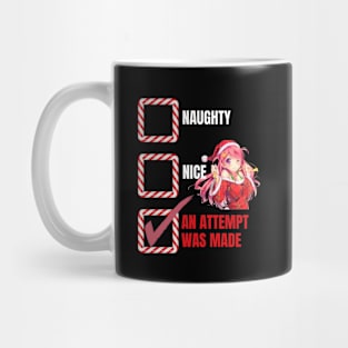 Naughty or Nice Christmas Girl Mug